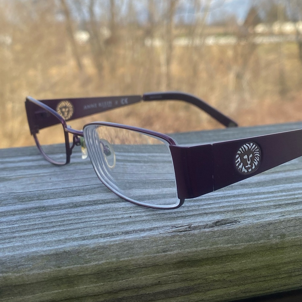 Anne Klein Glasses Frames reddish purple gradient AK9103
